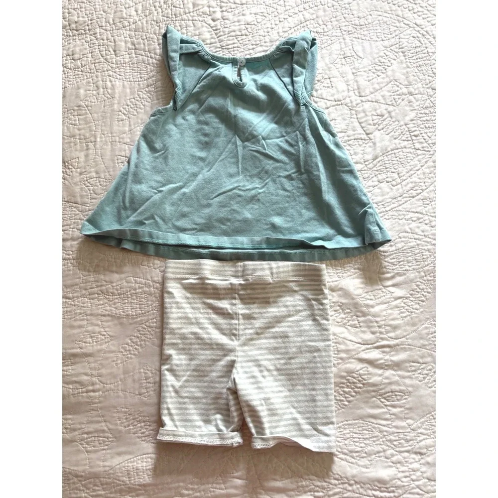Tahari Girls 4 Piece Summer Set Bundle Lemon Tank Floral Striped‎ Short 3T